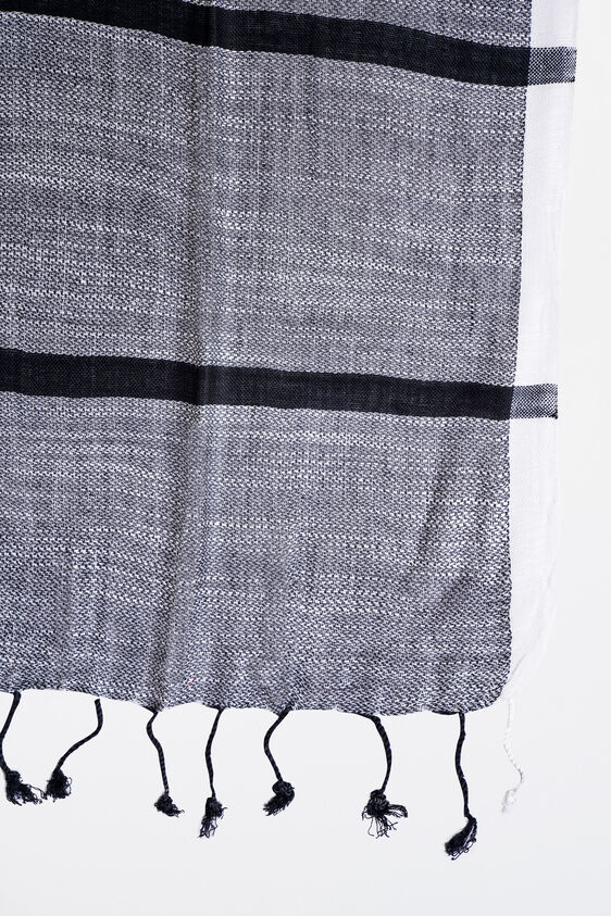 Black Viscose Scarf, , image 2